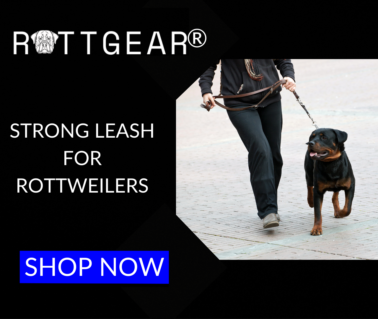 ROTTGEAR® TACTIAL ROTTWEILER LEASH