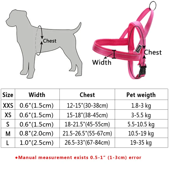 No Pull Reflective Rottie Harness with Leash Set