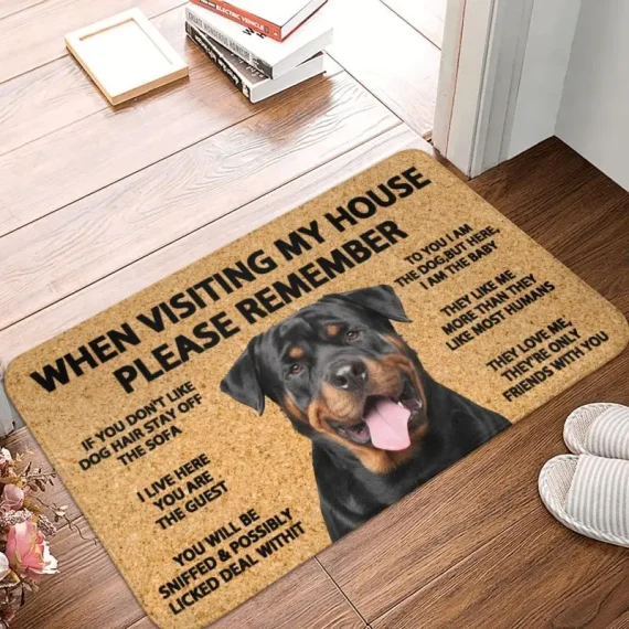 Rottweiler House Rules Doormat