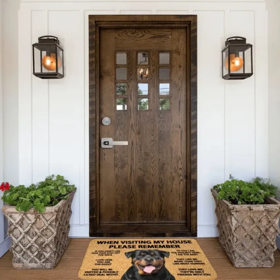 Rottweiler House Rules Doormat