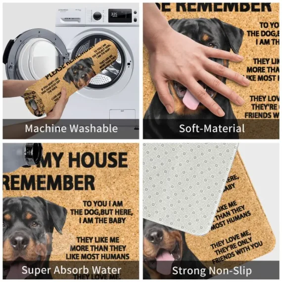 Rottweiler House Rules Doormat