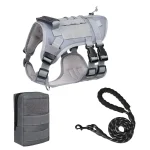 Gray Harness + Leash + Bag Set