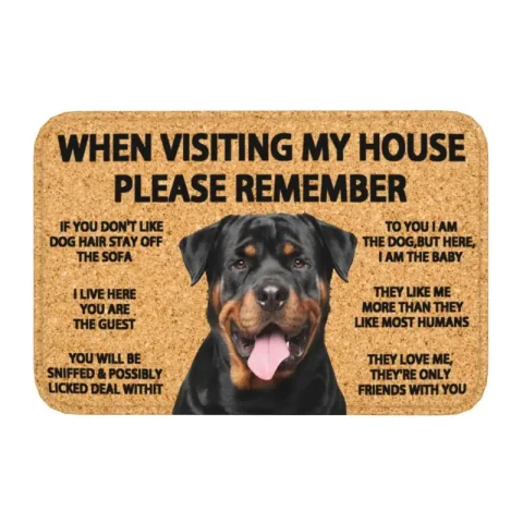 Rottweiler House Rules Doormat